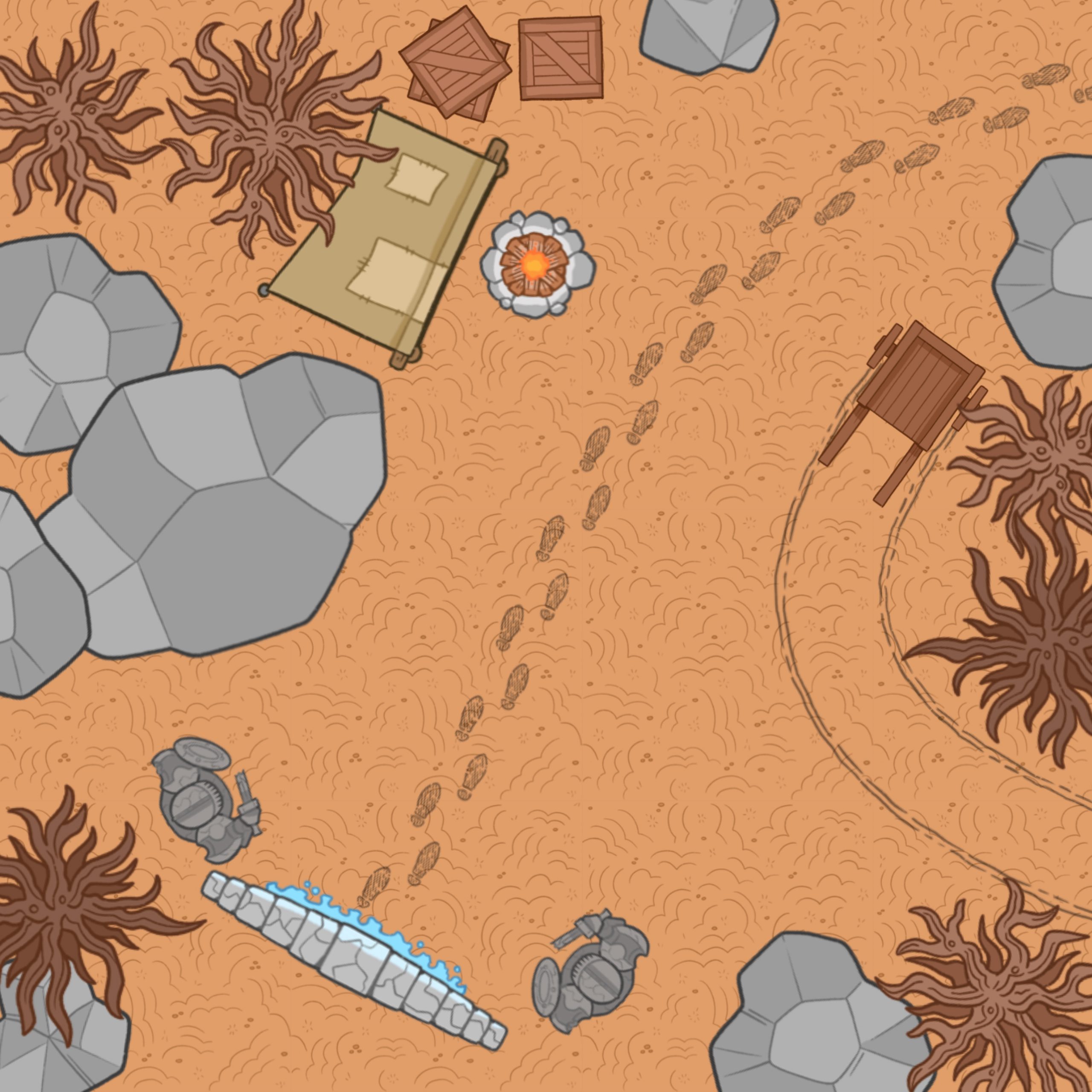 Sample battle map created in MapMe