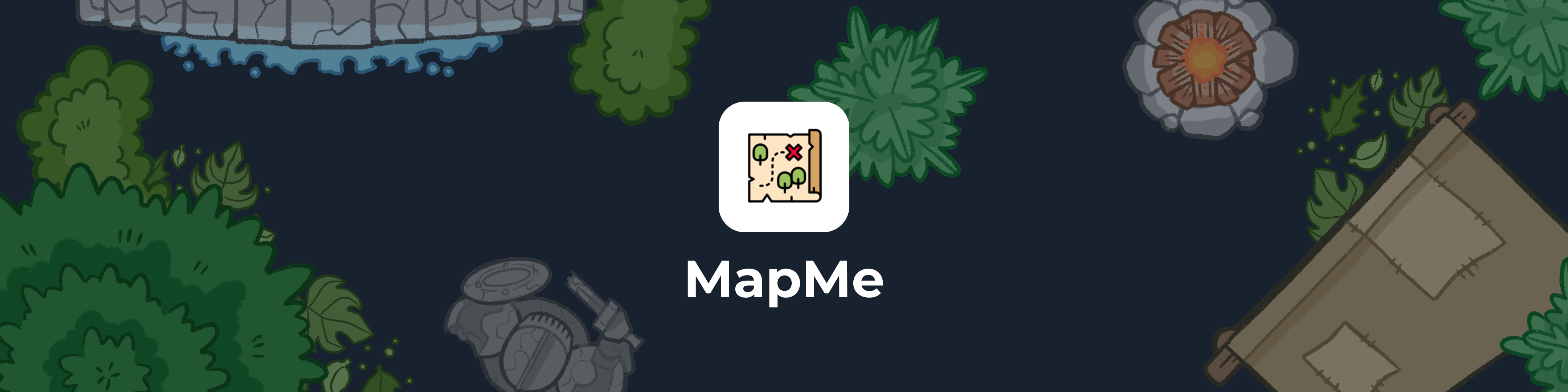 MapMe banner image with app icon and wordmark