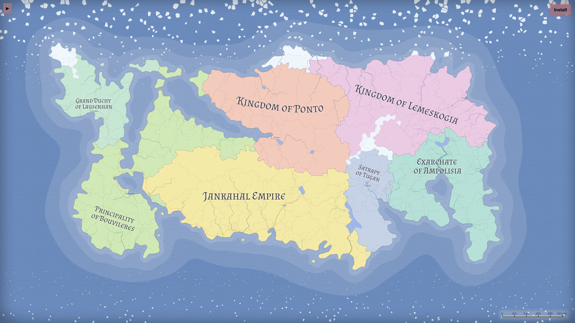 Screenshot of Azgaar’s Fantasy Map Generator