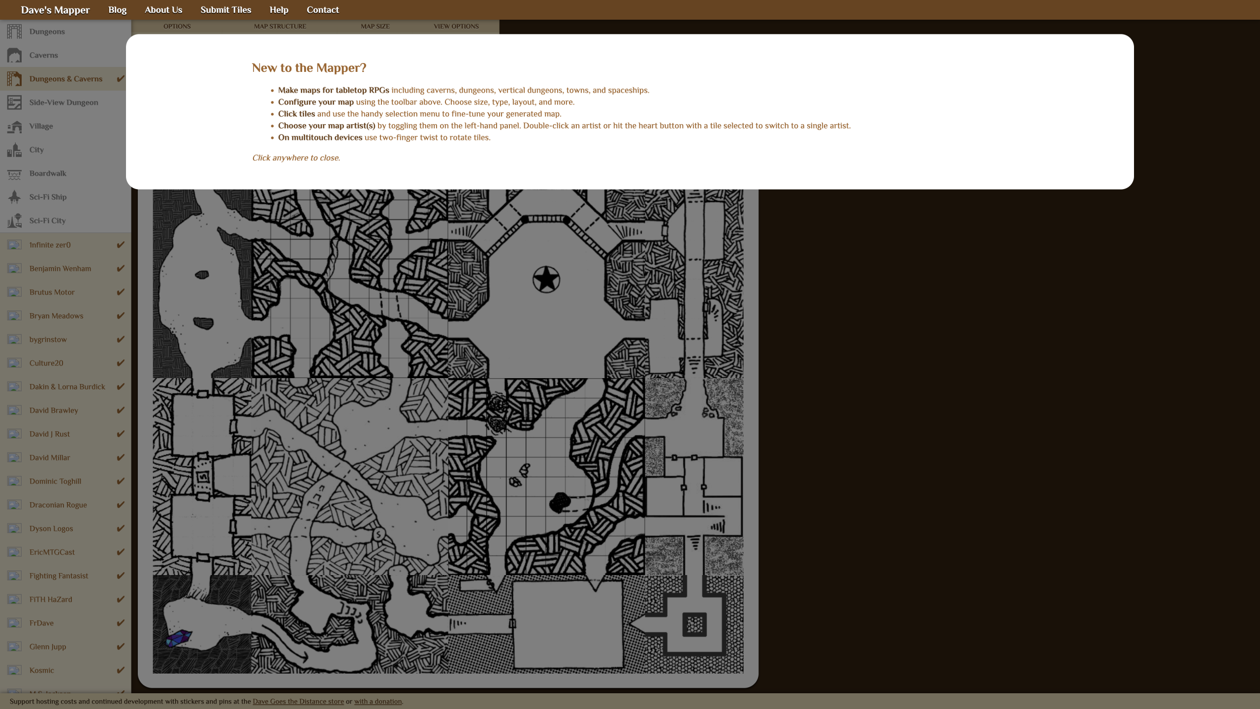 Screenshot of Dave's Mapper