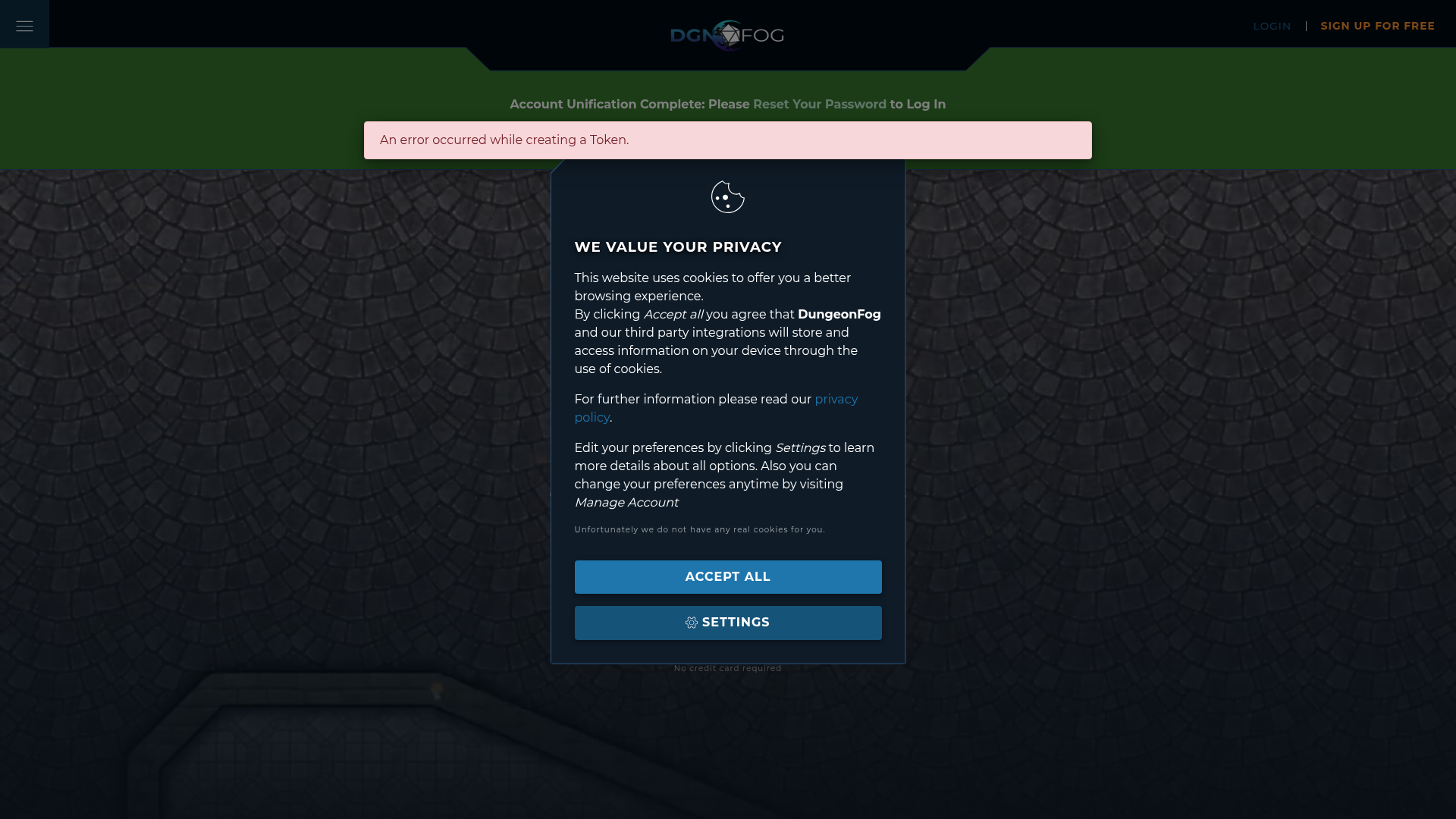 Screenshot of DungeonFog (battle map editor)
