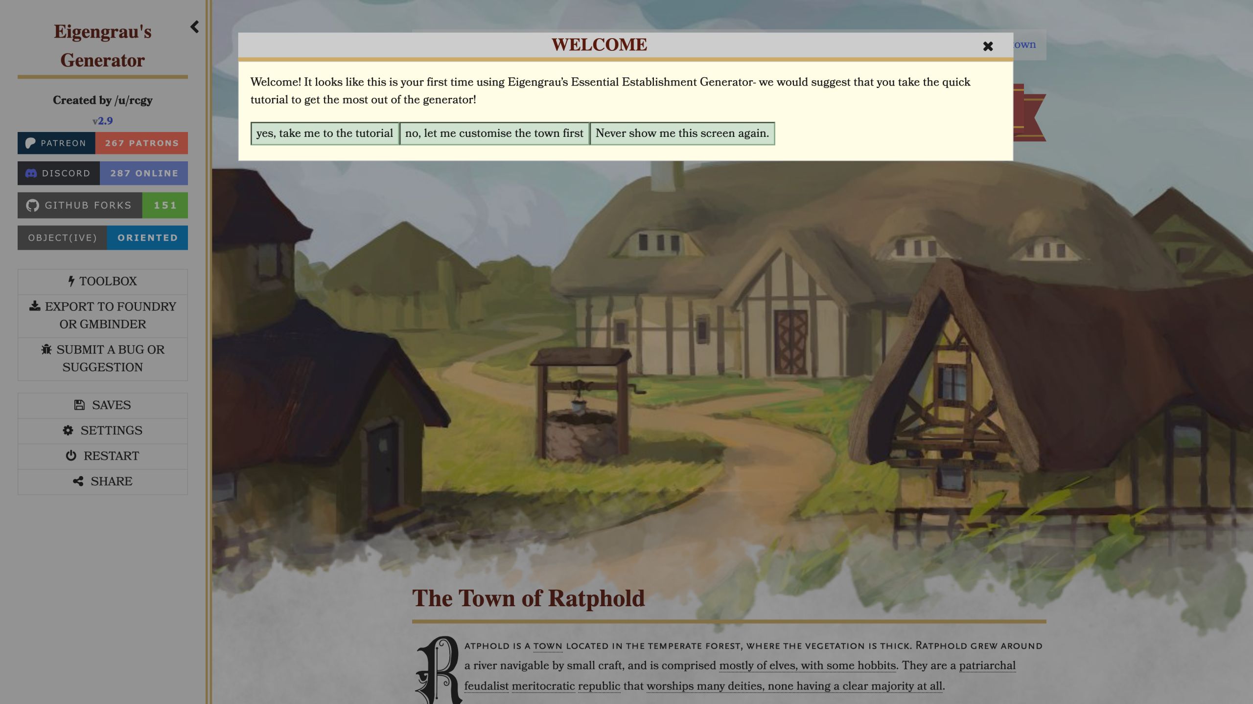 Screenshot of Eigengrau's Generator