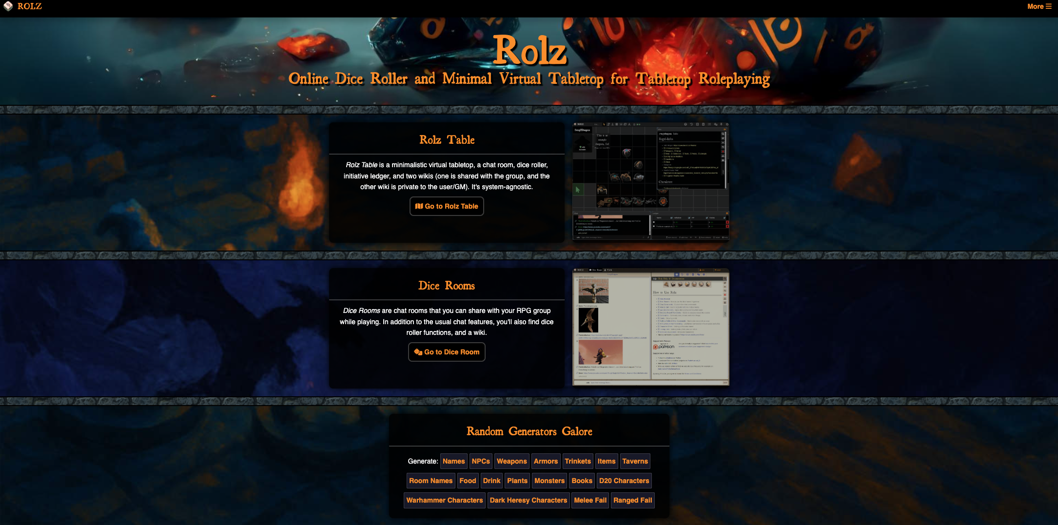 Screenshot of Rolz.org